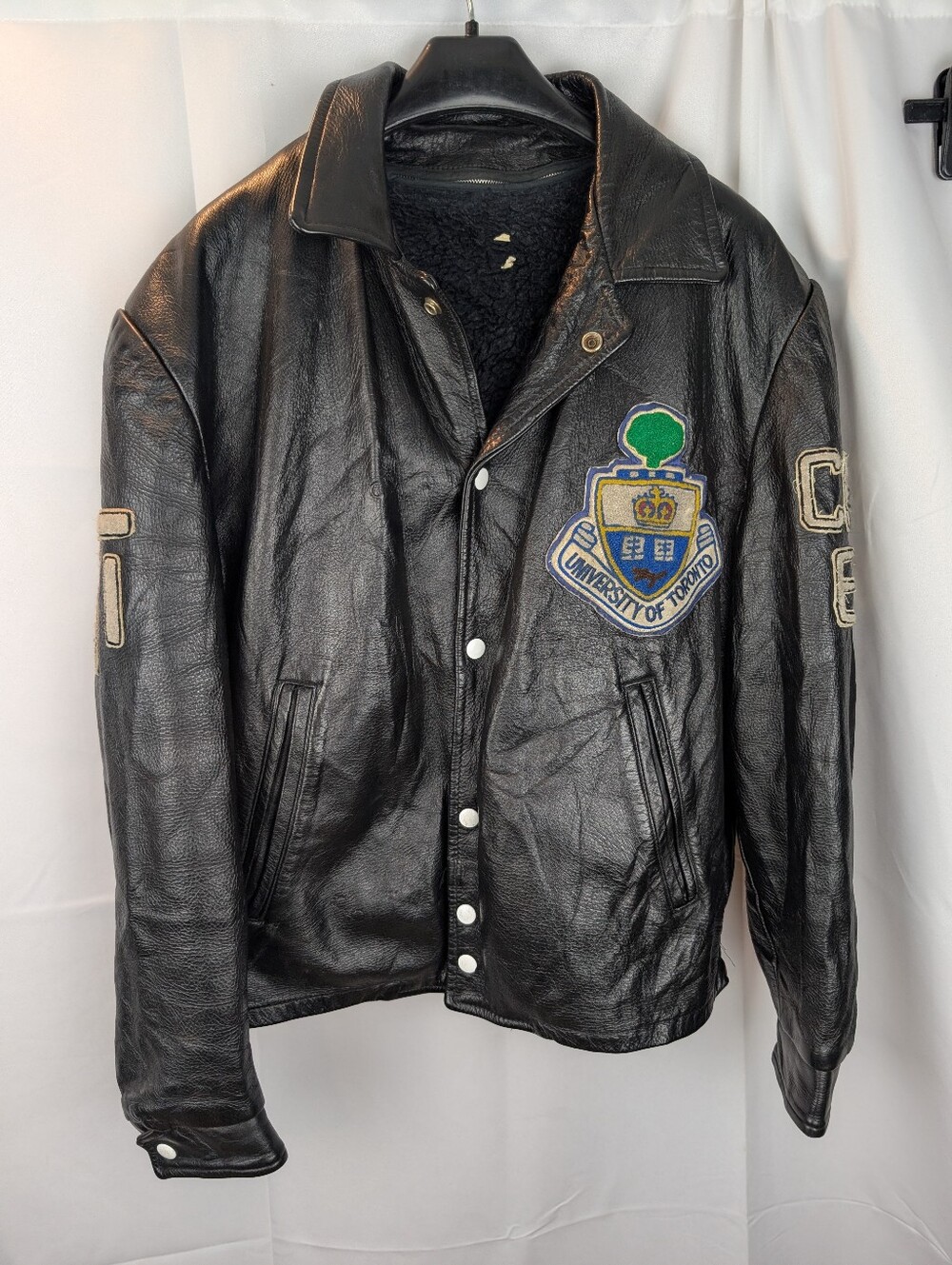 Vintage University of Toronto Engineering Leather Varsity Jacket 1991 U of T